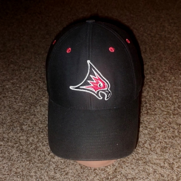 Nike UW-River Falls Falcons Embroidered Black Red Fitted Hat OS - Picture 1 of 7